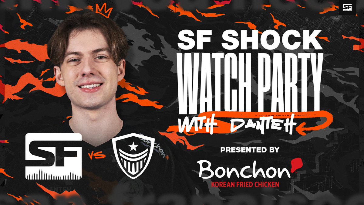 OUR SEASON 1 SHOCK BOY IS COMING HOME

Welcome @danteh back to the Shock as our official OWL co-streamer, presented by @bonchonchicken! See you for his first stream tomorrow 👋

#CrunchOutLoud #KoreanFriedChicken