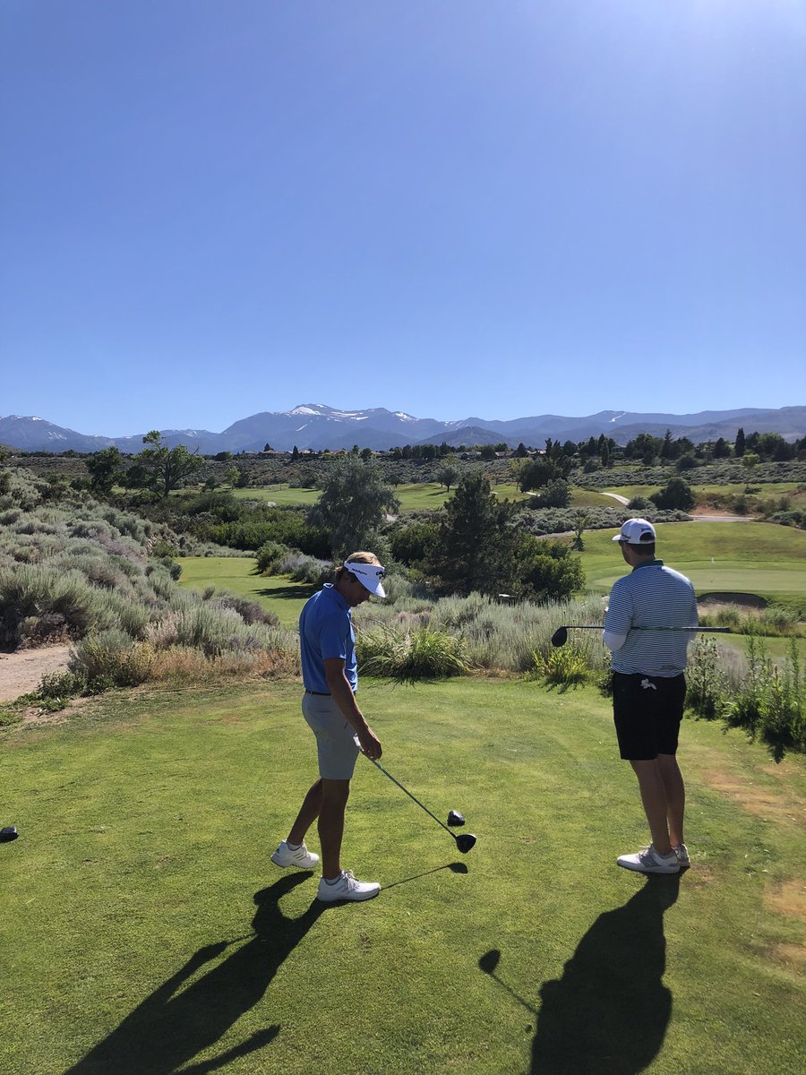 A few weeks ago these guys were playing in the U.S. Open. Now they’re hoping to qualify for another major as they play a practice round for the @CudaChamp pre-qualifier. <a href="/OlinBrowneJr/">Olin Browne Jr.</a> <a href="/JJ1393/">JJ Grey</a>