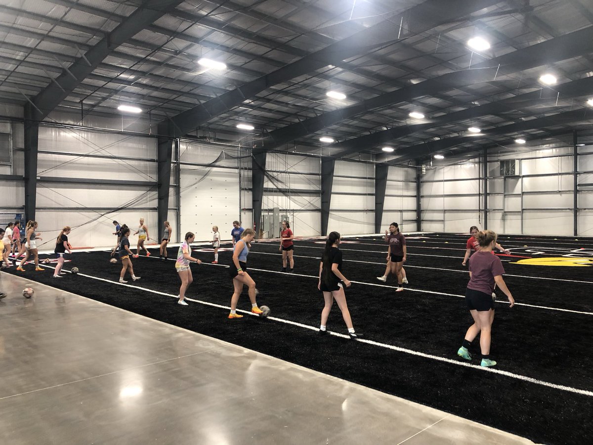 Girls Soccer getting a little workout in this morning in the H&W Dukes Cardinal Athletic Training Facility! #buildingathletes #tcpride