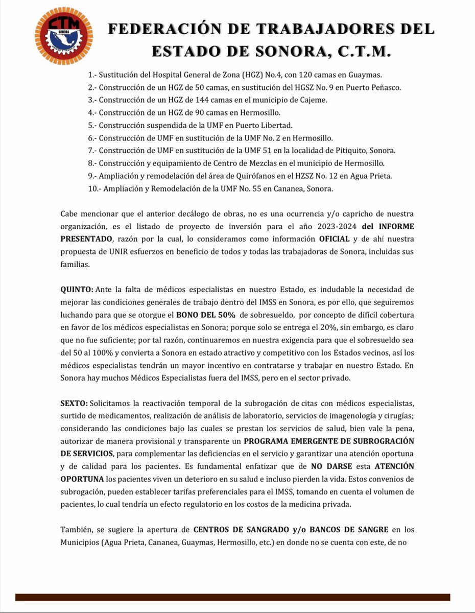 CTM SONORA tweet media
