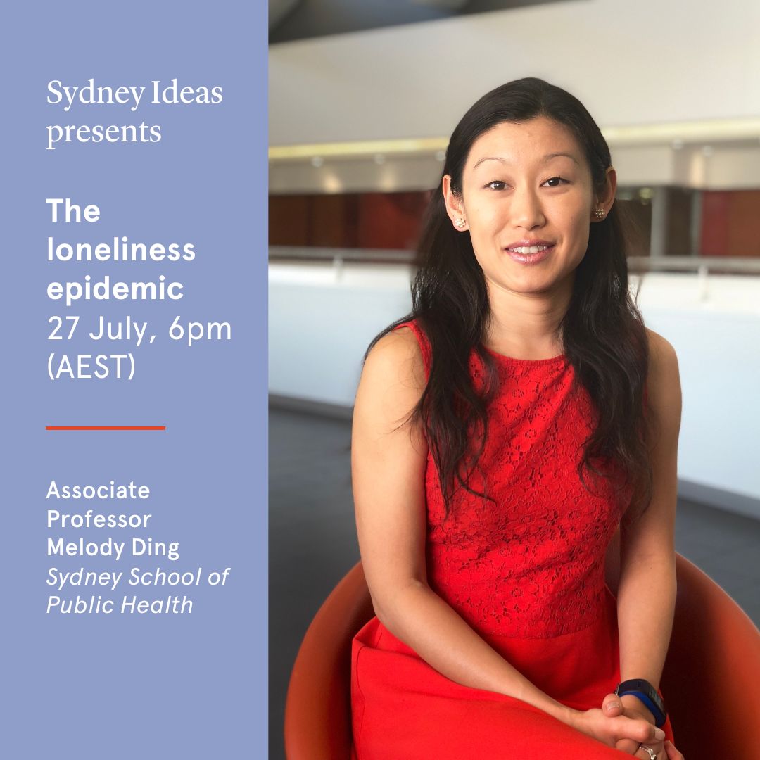 Is loneliness the next health epidemic?

Join A/Prof @DrMelodyDing as she takes us through the trends and predictors of loneliness and why it’s a public health issue.

Register for the free event or join us live: sydneyuni.co/3XN38lv

#SydneyIdeas #LeadershipForGood #USYD