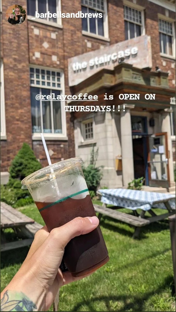 RELAY: Staircase NOW OPEN Wednesday - Sunday! Stop by! Catch up on work! Meet a friend! #hamont #cafevibes #relaycoffee