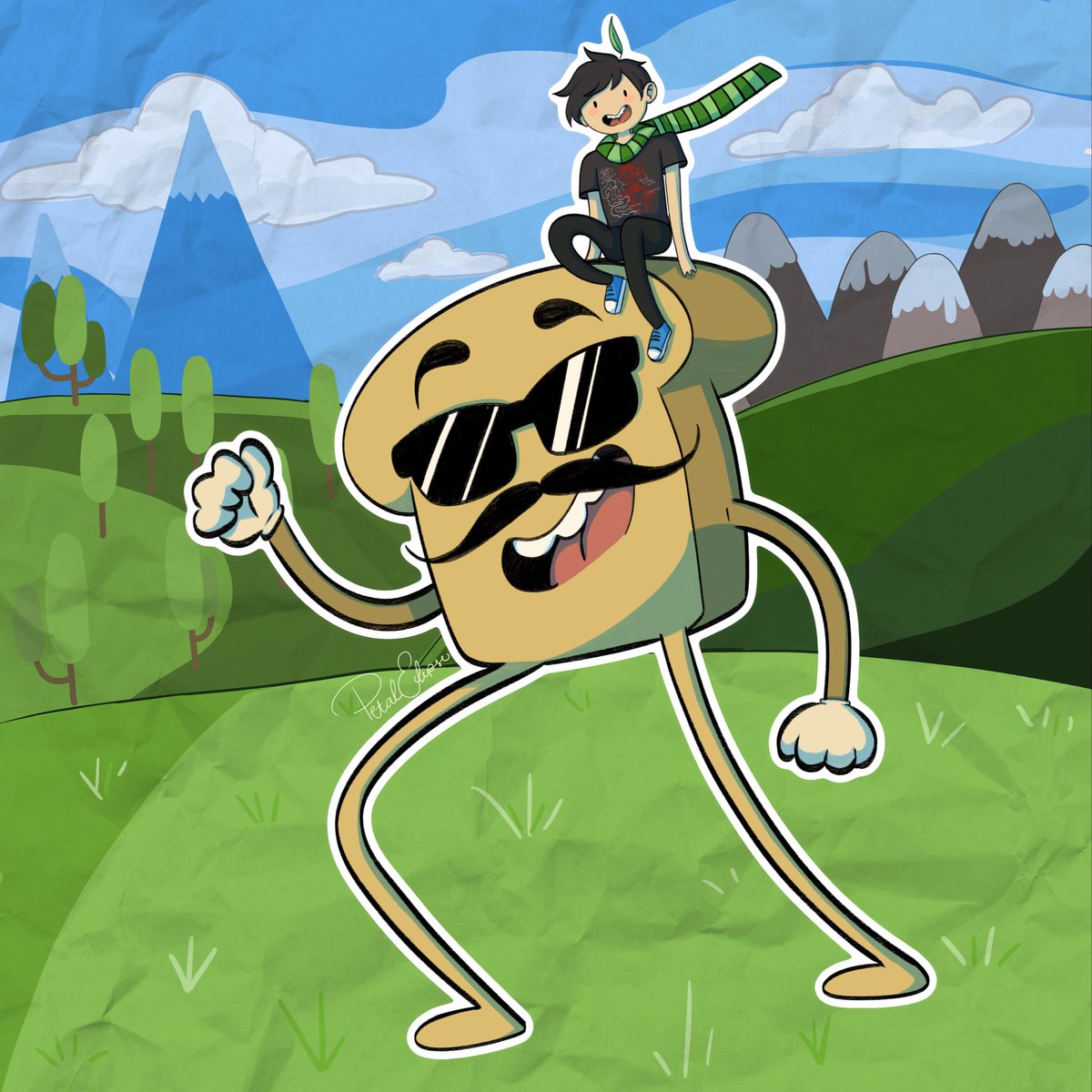 PetalEclipse's tweet photo. Sykk &amp; Toast if they were Adventure Time characters https://t.co/s4tBTZ4ic6