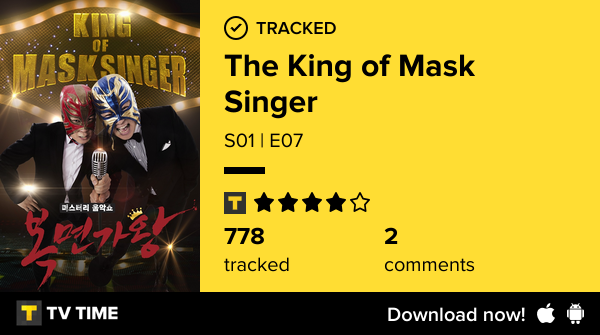 _kwanhg's tweet image. S01 | E07 — The King of Mask Singer! (#kingofmaskedsinger)  tvtime.com/r/2T9tw #tvtime