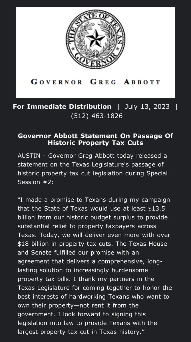 Hannah Norton on Twitter "New statement from GovAbbott “I look