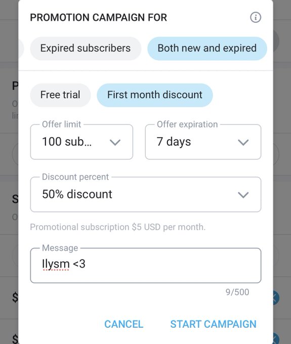 50% off sale on my 0F ? https://t.co/Xtavys4RCT