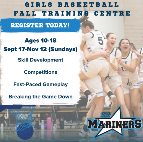 🏀Registration is OPEN for our Girls Basketball Fall Training Centre: Sept 17-Nov 12 (Sundays) at <a href="/VIUniversity/">VIU</a>!
Join the CCAA champion VIU Mariners coaches and student-athletes for drills, competitions, concepts, and gameplay. Register: mariners.viu.ca/Rec/mariners-i… #VIU #Nanaimo