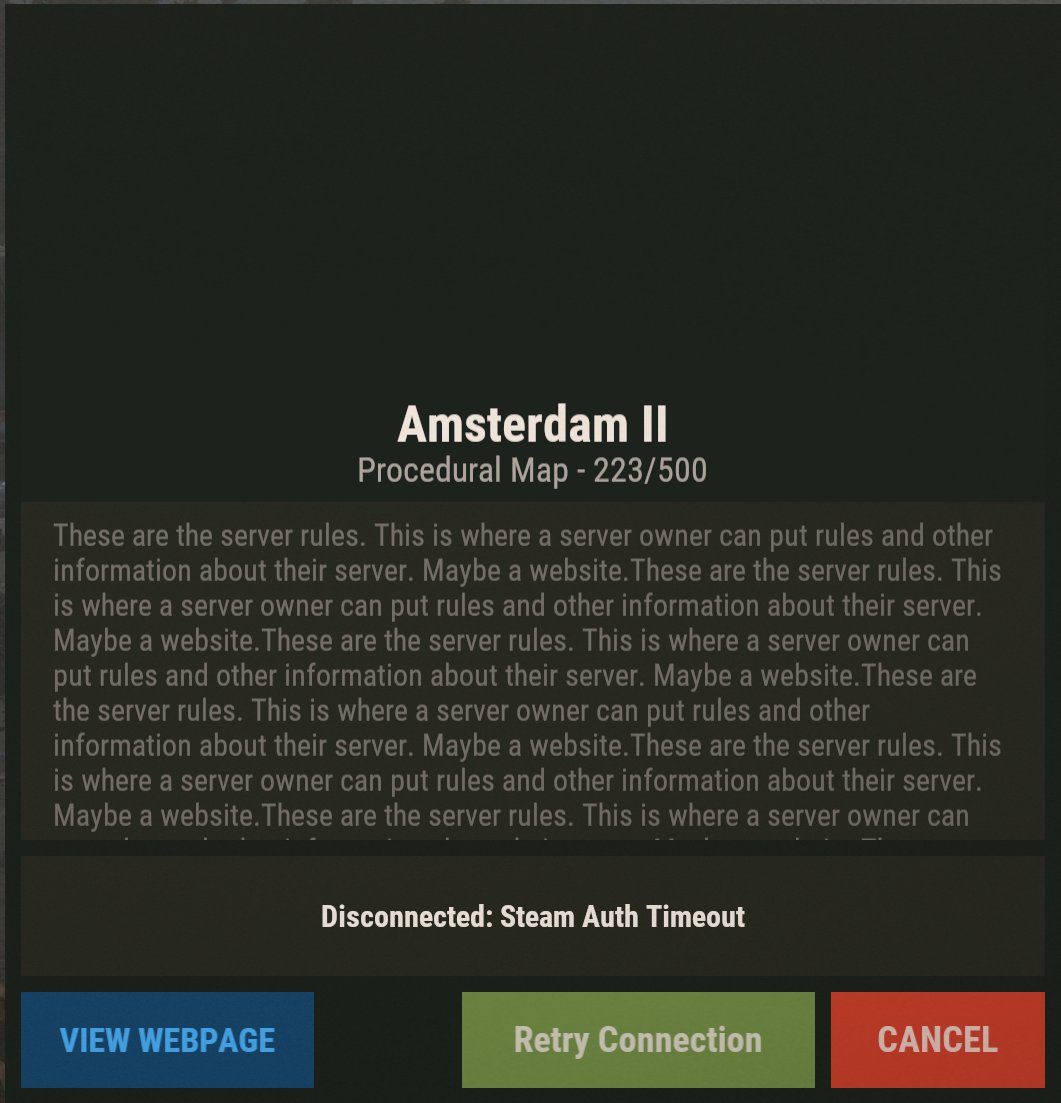 StevenChiocchi's tweet photo. @Steam When will the steam outage be resolved? It's been hours. @playrust @FcpnchStds https://t.co/V272op3MFF