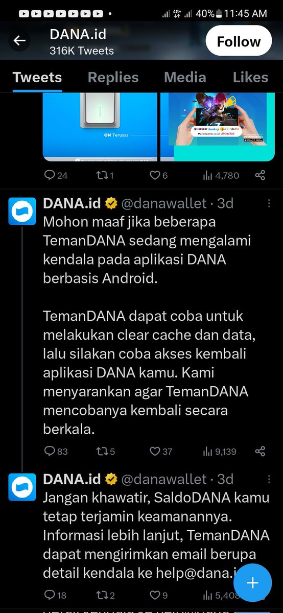 Dewa1968's tweet photo. @dienons Ternyata bisa kok din, cuna hrs clear cache dan clear data, habis itu bisa https://t.co/xnSayi8V3b