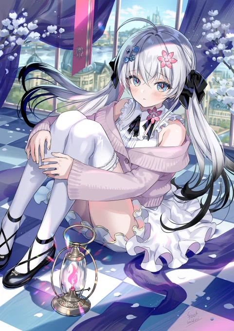 ツインテ白黒髪 おやすみなさい〜
