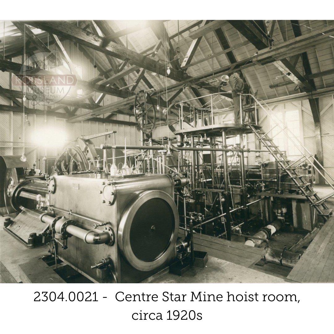 RosslandMuseum's tweet photo. Happy #MiningMonday! While miner is often the first job thought of when we’re talking about the mining industry, the mines were not able to operate without a hoistman. Here is a great sneak peek into the hoist room at the Centre Star Mine! #CollectionExploration #InTheArchives https://t.co/7eU8RPHtKo