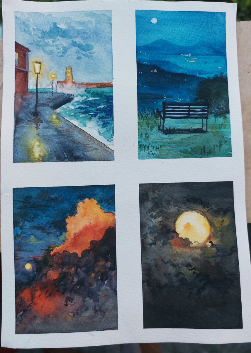 hoshipan_'s tweet photo. Some watercolour studies I did :") https://t.co/kU2anGIwP5