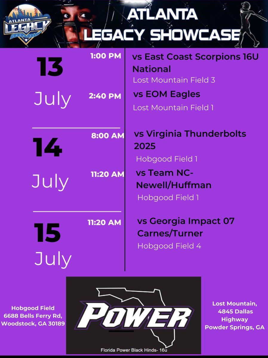 EmmaGriffith26's tweet photo. Had a great day today in the Atlanta Legacy Showcase! Cant wait for the rest of the week. Here’s our updated schedule! @ashleyweingartz @sydbenz @JenTeague24 @CoachKrysiak @CoachLauraRicc @JenWilliamsDSB https://t.co/6QH4zQKP3N