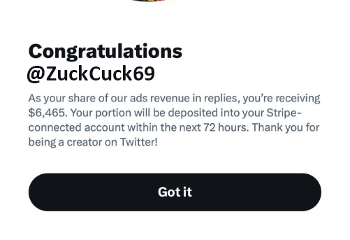 bestapp007's tweet photo. Hey @elonmusk, I just got my first payment from Twitter. Thanks for the inspiration! https://t.co/zOPDYzV9Fk