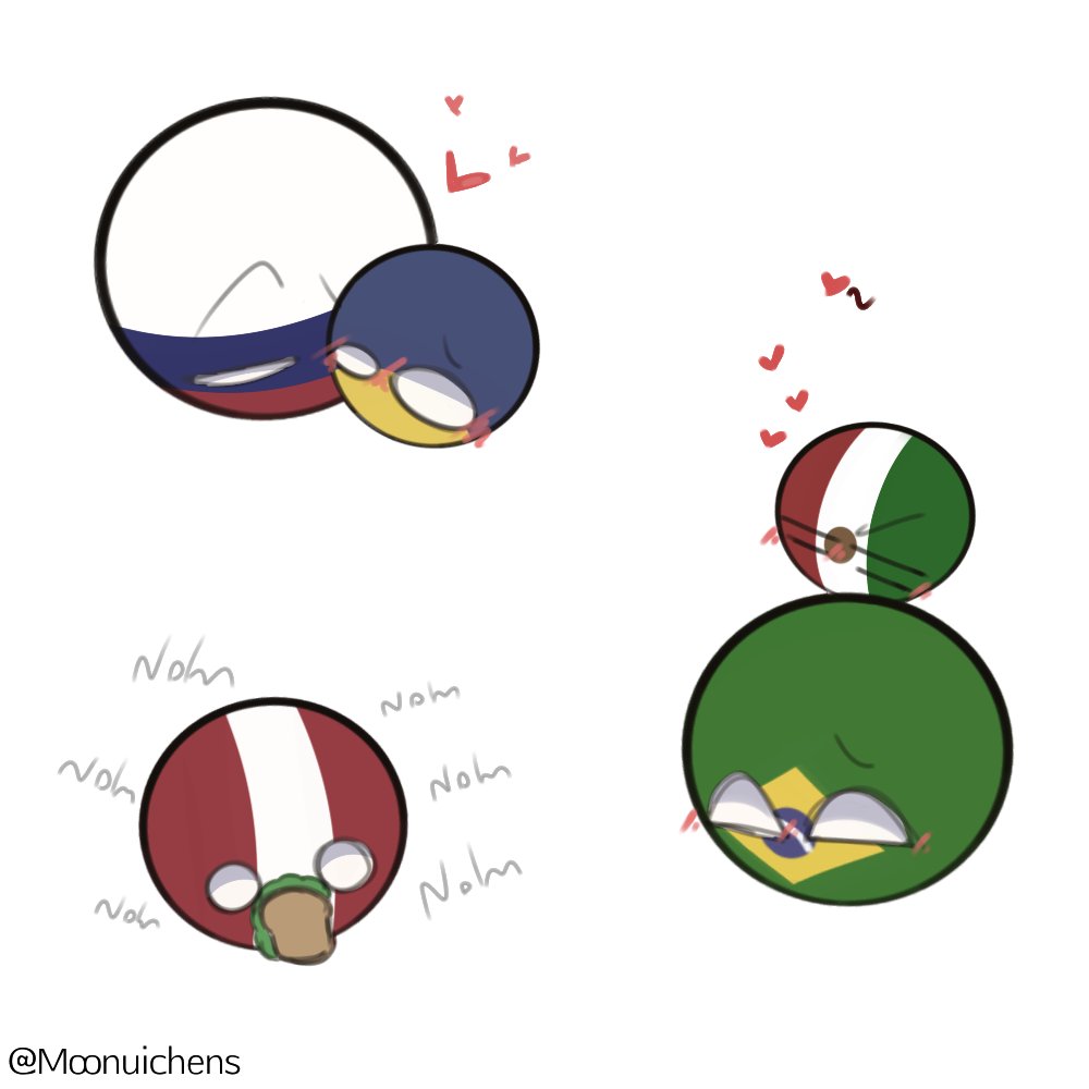 Moonuichens's tweet photo. Los amores...💕
#countryballs #countryballsnsfw #mexico #brasil #brazil #rusia #russia #ukraine #ucrania #peru #nsfwaccount #moonuichens #moonui https://t.co/G6CZeiYa0G