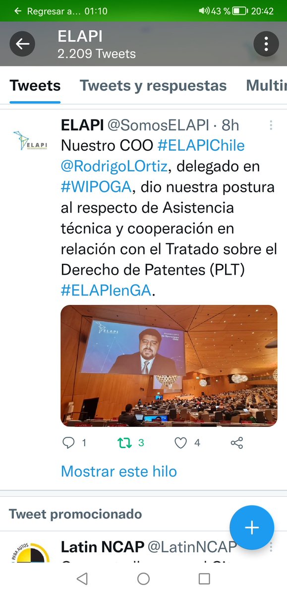 Felicidades Rodrigo #rodrigolortiz, por tu participación como delegado de #ElapiChile en #WIPOGA