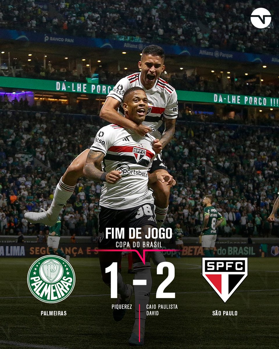 TNTSportsBR's tweet photo. VIRADA DO TRICOLOR E CLASSIFICAÇÃO! ✅ Caio Paulista e David comandaram mais uma vitória do São Paulo contra o Palmeiras na #CopaDoBrasil2023! https://t.co/5no3Do64jC