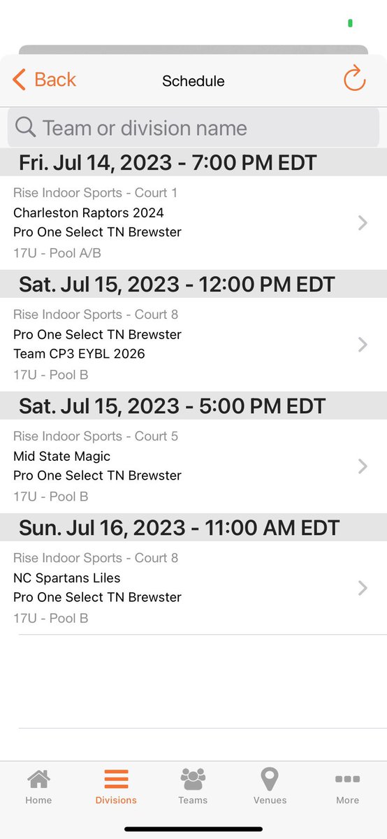 Here is my schedule for this weekend!