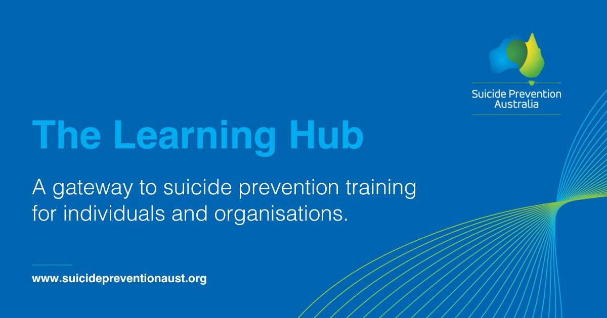 SuicidePrevAU's tweet image. #SuicidePrevention providers can add their training &amp;amp; resources to our Learning Hub. 

Currently in its pilot phase, The Learning Hub provides a place for individuals &amp;amp; organisations to access various suicide prevention #learningoptions.  

Learn more ow.ly/Jc7o50L5oeS