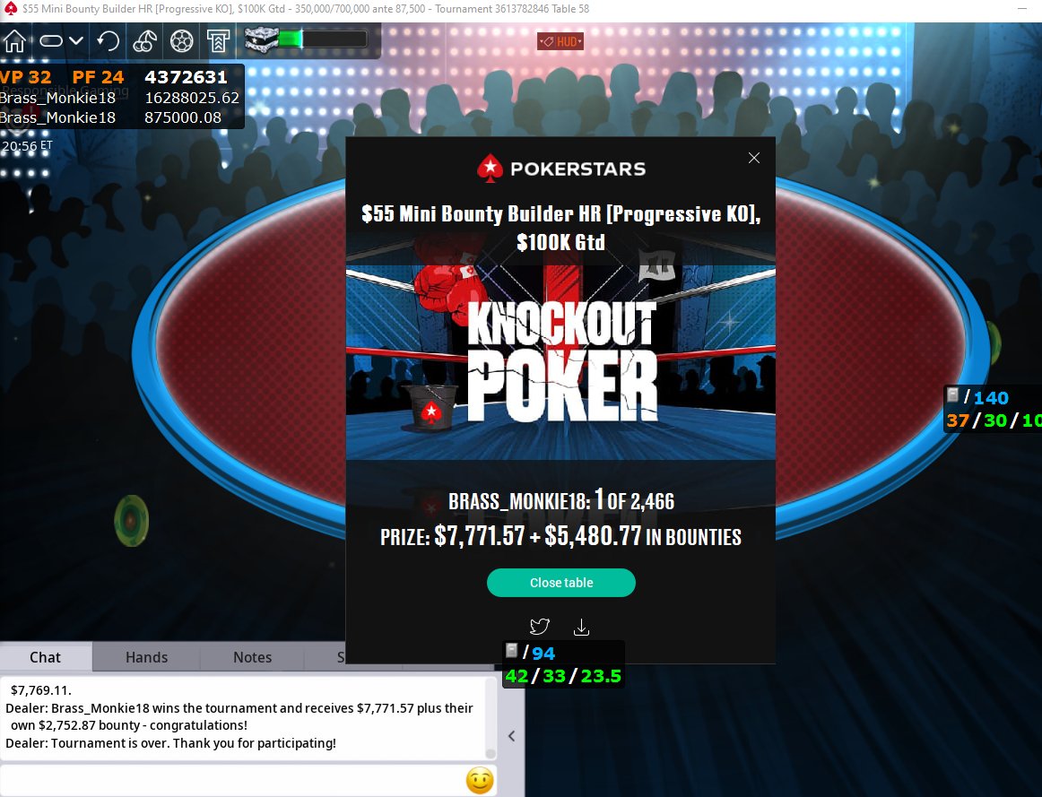 SmurphsMurphy's tweet image. Came into the FT 9/9 with 13bb....well
Mini bounty builder HR.....
You have been conquered.

#Buttonclicker #Scumrun @BBZPoker