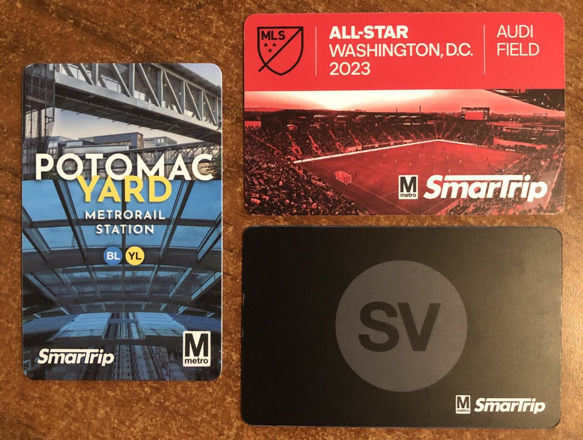 Back on @wmata today! Went out on the hunt for the July 4th train and the  new MLS All-Star SmarTrip Card and got lucky with both! My limited edition  SmarTrip collection grows!