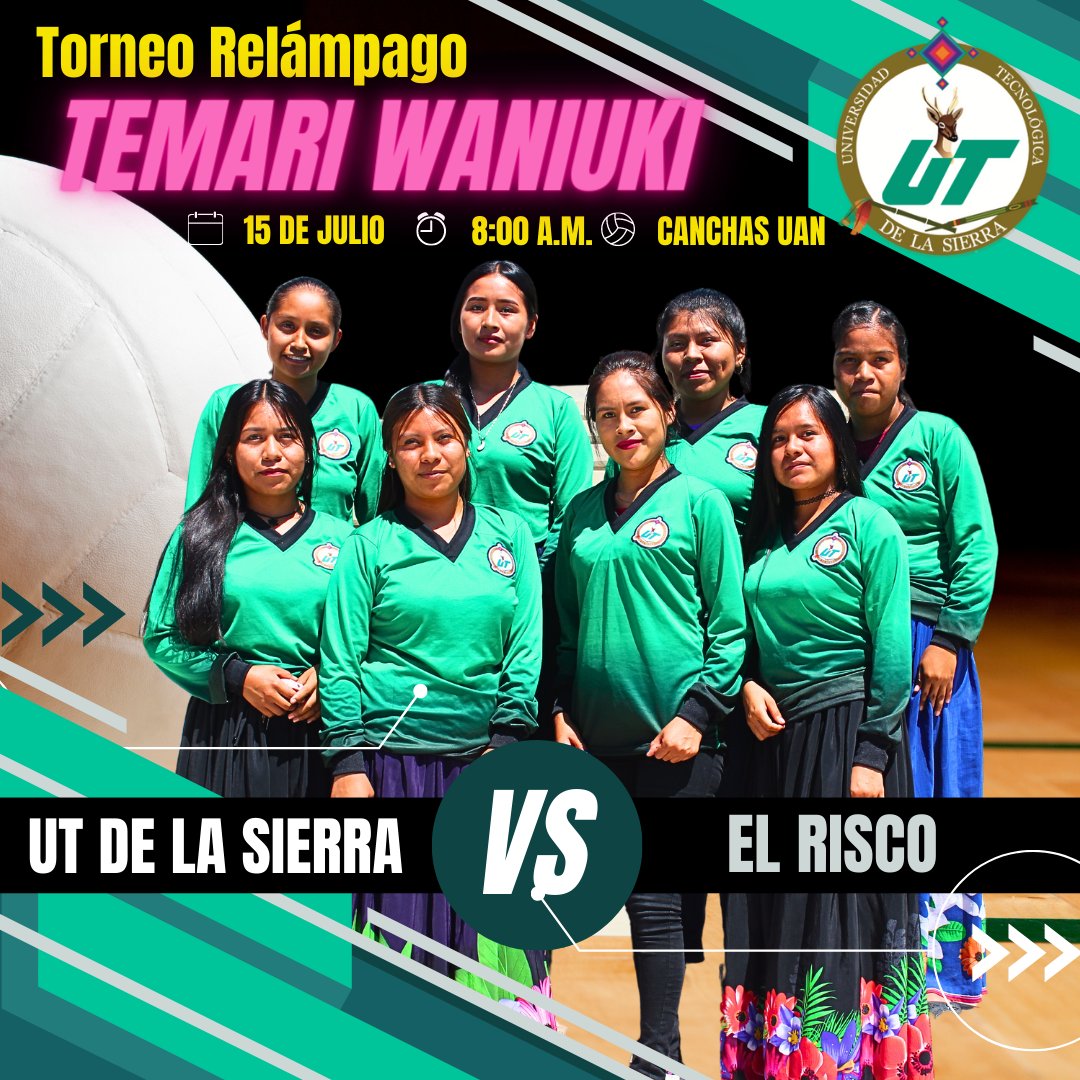 El equipo femenil de voleibol de la Universidad Tecnológica de la Sierra se encuentra listo para participar este 15 de julio en el Torneo relámpago intercultural Temari Waniuki que es dirigido a mujeres de pueblos originarios donde participarán un total de 22 equipos,