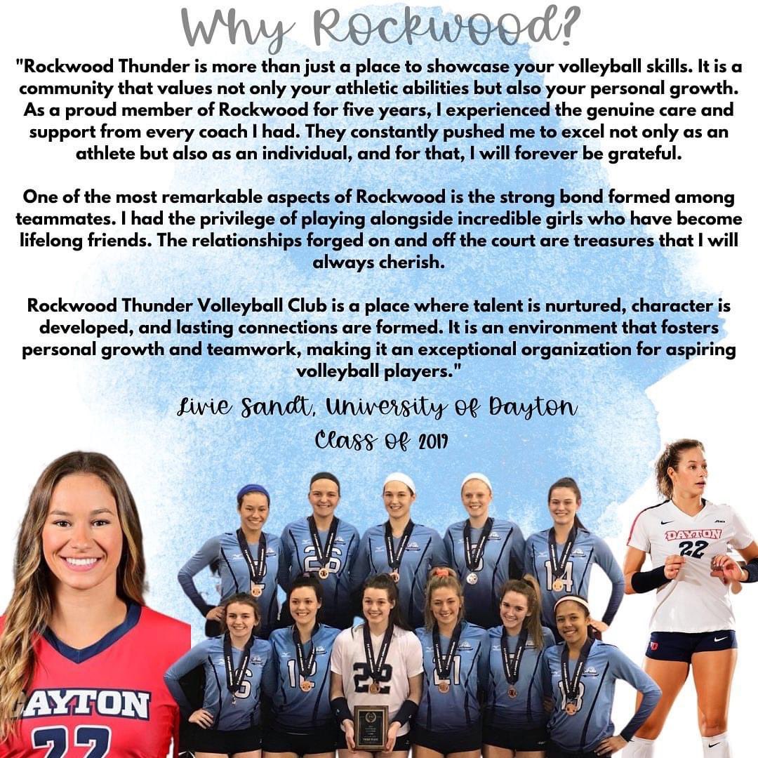 Why Rockwood?

Livie Sandt (University of Dayton, Rockwood Class of 2019) tell us what the Rockwood family means to her 💙
