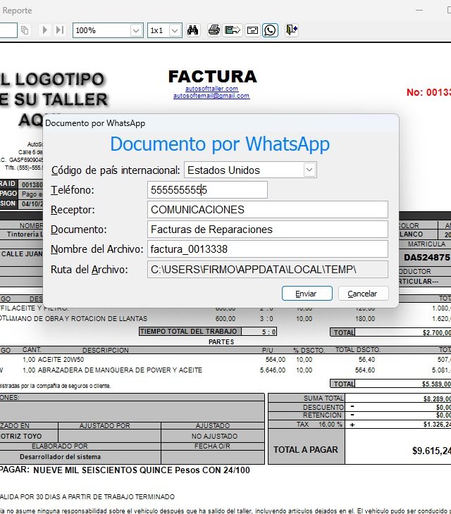 AutoSoftShop's tweet photo. Envía documentos directamente desde AutoSoft Taller, al WhatsApp de tus clientes.
Sin salir del la aplicación. 
No más emails que pasan desapercibidos y tus clientes no revisan.
https://t.co/pvd7ihc3Py 
 #gestiontaller #mantenimientoautomotriz #wahtsapp https://t.co/927v9nexLX