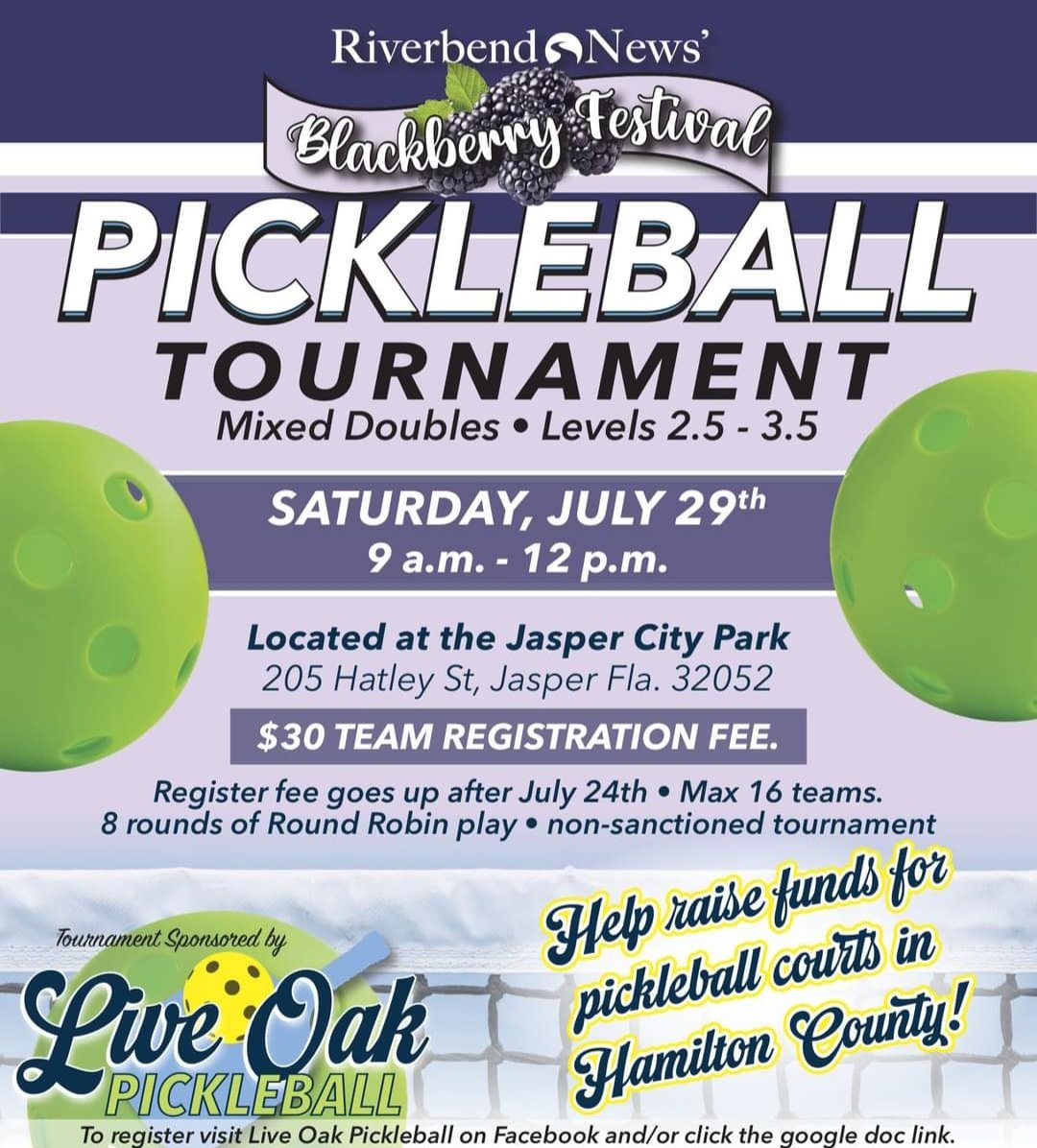Florida Pickleball Tournaments on Twitter " ️ "Blackberry Festival Pickleball Tournament