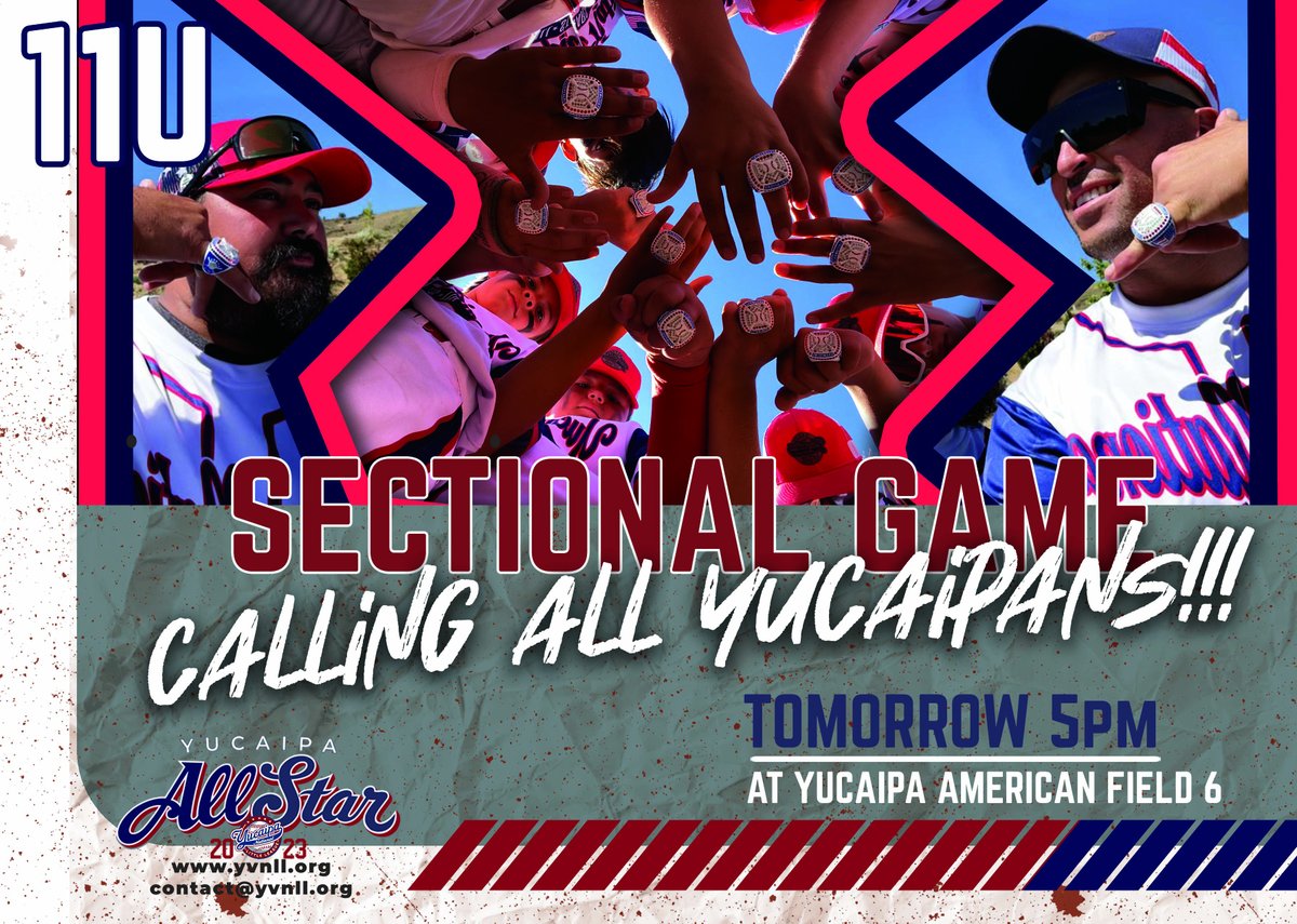 Less than 24 hours 'till game time!! Let's GO YUCAIPA NATIONAL!!! Tomorrow 5pm @ Yucaipa AMERICAN, Field 6 - REPRESENT!!! #Yucaipabaseball #wearenational #yucaipa #letsgo!!