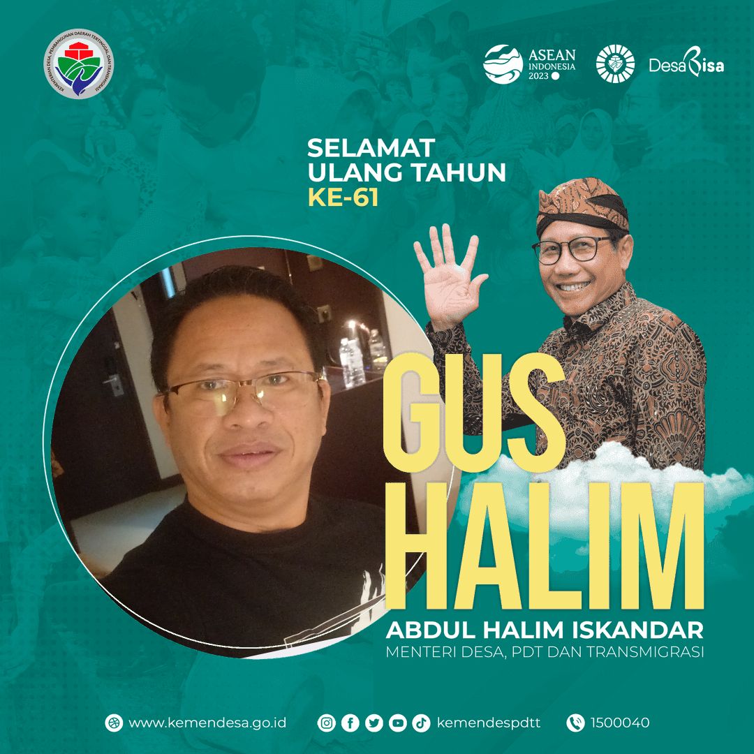FathoniBulkin's tweet photo. Selamat ulang tahun ke 61 Gus Menteri, makin berkah untuk Indonesia 
#HarlahGusHalim
@jokowi 
@halimiskandarnu
@Kemendespdtt
@malik_haramain
@imansyukri
@taufikmadjid71
@yusradaridesa 
@azzameldzikrie 
@tppkemendes https://t.co/Bp0vS8UVG4