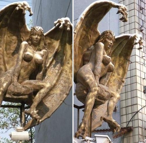 TrasElEnte's tweet photo. Estatua de Lilith en Polonia.
Lilith es una figura mitológica del folclor demonológico judío, se considera en los textos hebreos antiguos como la primera mujer de la creación, ultima imagen del pecado y la lujuria. 
#traselente #datostraselente https://t.co/QNxVv0f13q