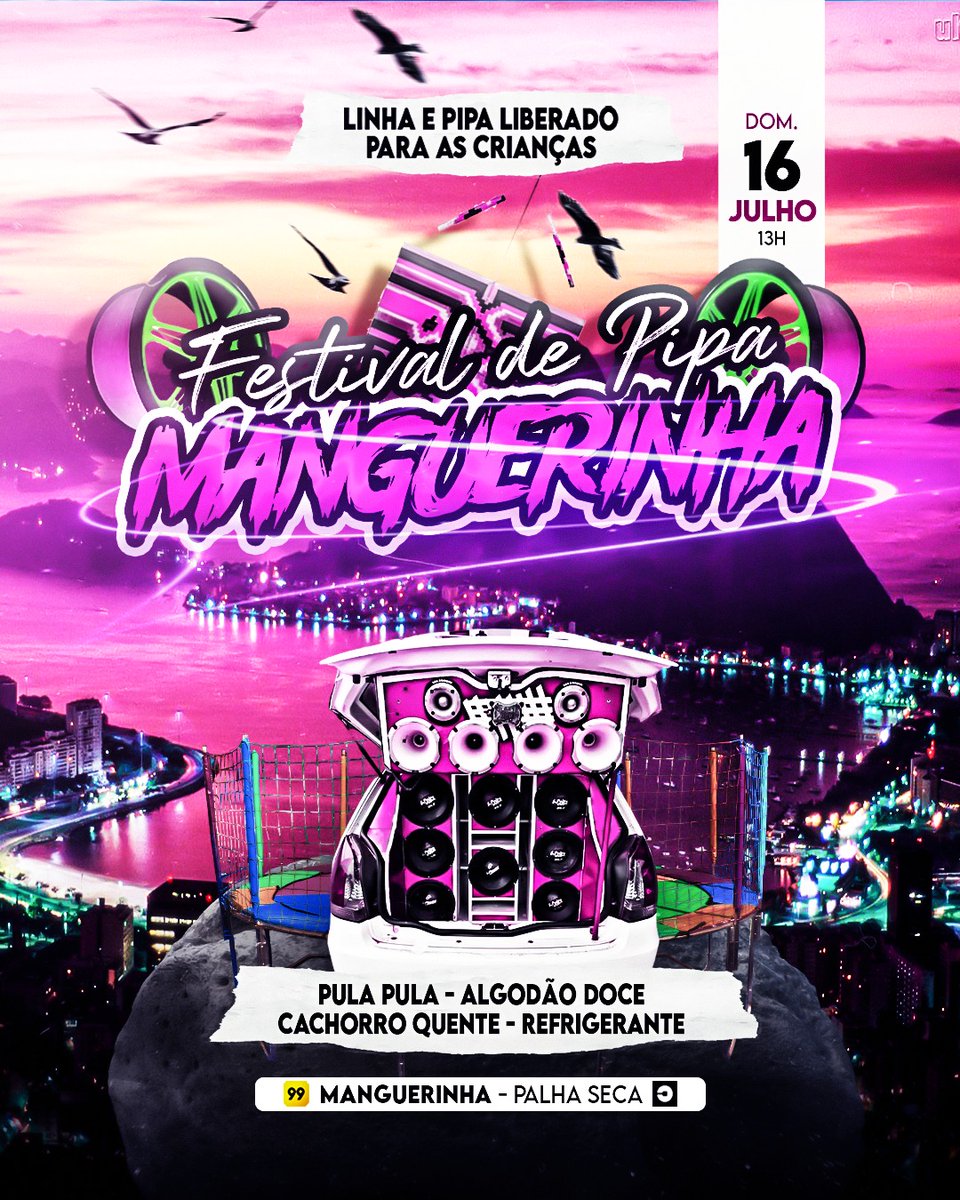 ⚠️⚠️Como de costume Domingo tem nosso festival de Pipa da Manguerinha 🪁🚸🧒🏽

Pode explanar 🗣️🚗🔈🍿🥳
