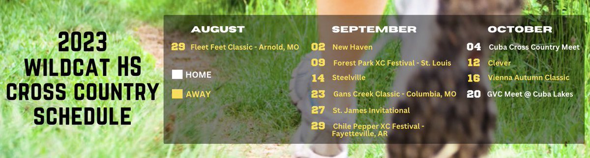 CubaHighSchool's tweet photo. Cuba HS Fall Athletic Schedules https://t.co/wBaOvXcRQ2