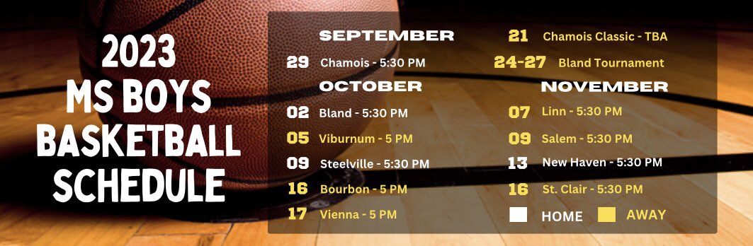 CubaHighSchool's tweet photo. Cuba MS Fall Athletic Schedules https://t.co/aI4ic1GAEx