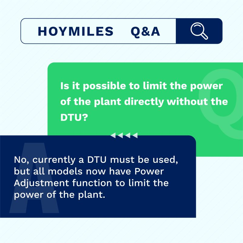 HoymilesGlobal's tweet image. 💡𝐇𝐨𝐲𝐦𝐢𝐥𝐞𝐬 𝐐&amp;amp;𝐀💡

Is it possible to directly restrict the power output of the plant without using a DTU?

#solartips #solarenergy #hoymilesDTU