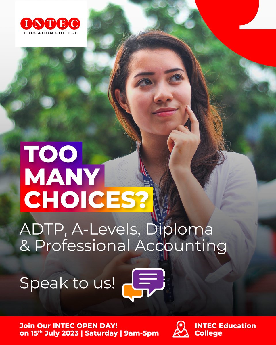 intecuitmsub's tweet photo. Join our Open Day and speak to lecturers and student recruitment coordinators. Leave with a clear plan for your future.

#INTECOpenDay2023 #inteceducationcollege #INTEC #beINTECians #shahalam #selangor #preu #diploma #professionalaccountancy #highereducation #flyhigh https://t.co/1Mu4T76KqR