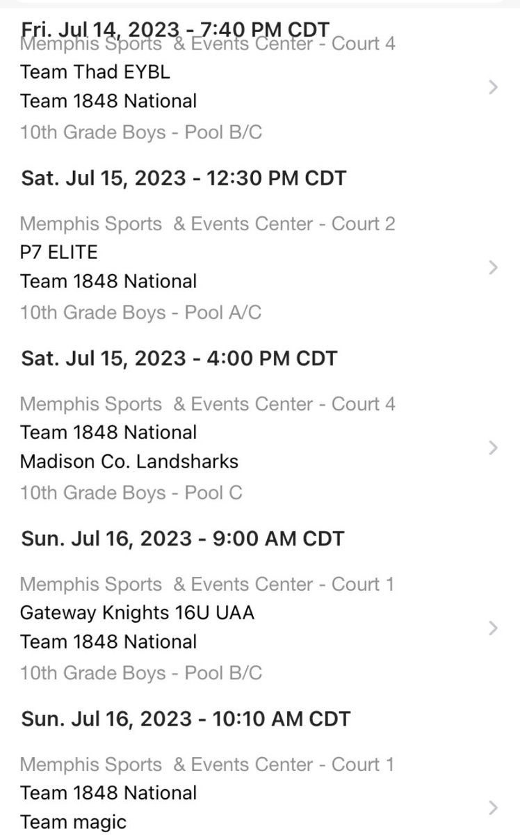 Team 1848 National (2025) (@1848team2025) on Twitter photo ๐จ16U Back in action
๐๏ธ Friday, Saturday, Sunday
๐Memphis, Tenn.
๐#memphislive vs. <a href="/TeamThadNation/">Team Thad Nation</a> <a href="/p7sportsacademy/">P7 Sports Academy</a>
<a href="/GatewayBBall/">Gateway - Knights Basketball Club</a> <a href="/901Magic4Life/">Team Magic Elite AAU</a> & Madison County Landsharks ๐จ16U Back in action
๐๏ธ Friday, Saturday, Sunday
๐Memphis, Tenn.
๐#memphislive vs. <a href="/TeamThadNation/">Team Thad Nation</a> <a href="/p7sportsacademy/">P7 Sports Academy</a>
<a href="/GatewayBBall/">Gateway - Knights Basketball Club</a> <a href="/901Magic4Life/">Team Magic Elite AAU</a> & Madison County Landsharks