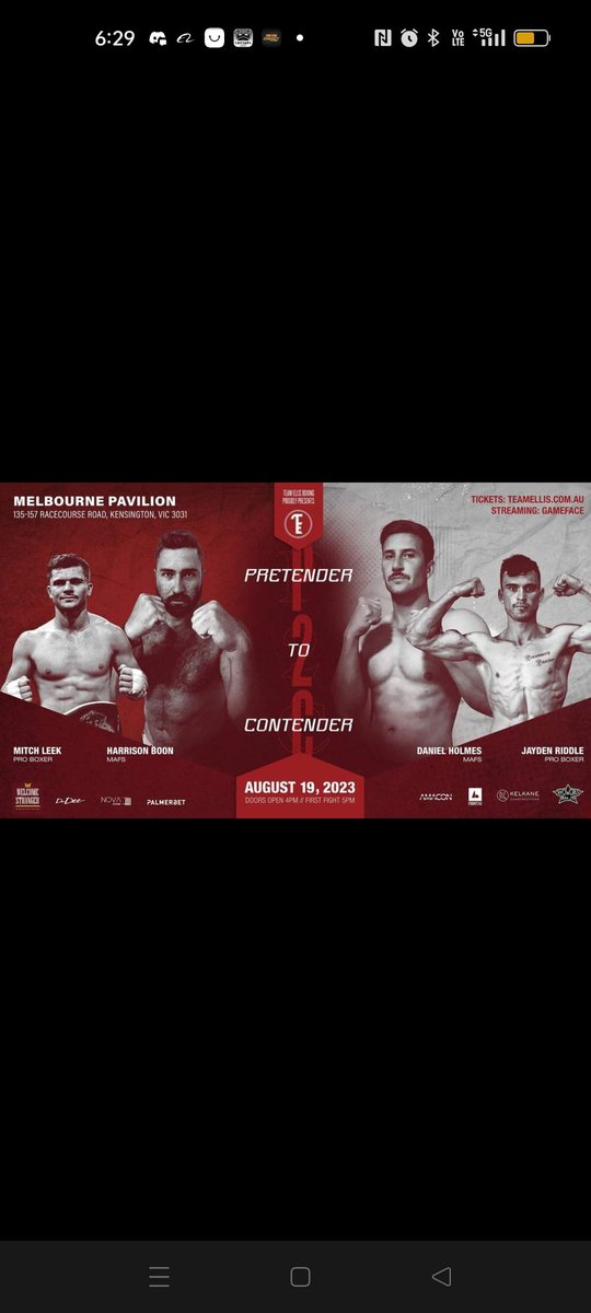 PacAPunchBoxing's tweet photo. We are back in August๐ฅ
@PacAPunchBoxing X @teamellisboxing
August 19th , 2023
#Boxing #BoxingNews #PackAPunchBoxing https://t.co/6shDXu2LsG