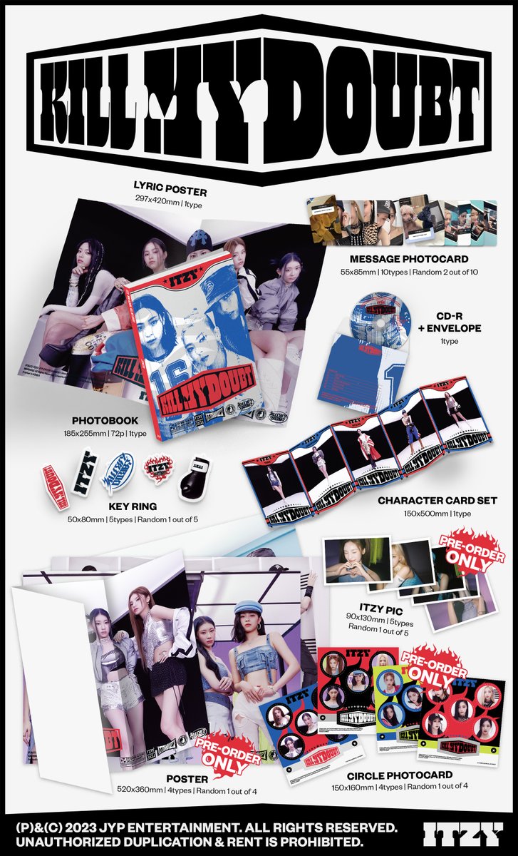 ITZYofficial's tweet photo. ITZY <KILL MY DOUBT> LIMITED ALBUM PREVIEW

🥊Release
2023.07.31 MON 6PM (KST) | 5AM (EDT)

#ITZY #MIDZY @ITZYofficial
#ITZYComeback
#ITZY_KILLMYDOUBT
#ITZY_CAKE https://t.co/hxbYqV3bnT