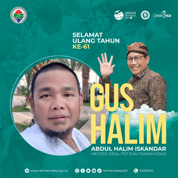 Jupri_PDP's tweet photo. #HarlahGusHalim
Mabruk Gus... sukses selalu

@jokowi 
@halimiskandarnu
@Kemendespdtt
@malik_haramain
@imansyukri
@taufikmadjid71
@yusradaridesa 
@azzameldzikrie 
@tppkemendes
@M1ftahulMun1r
@Muhimhagi1 
@MHarunPrasetyo https://t.co/QjdMzjGlCP