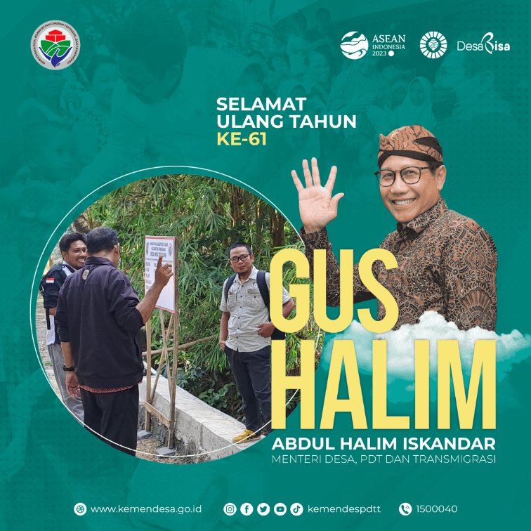 Jufreepdp's tweet photo. #HarlahGusHalim
Mabruk Gus... sukses selalu

@jokowi 
@halimiskandarnu
@Kemendespdtt
@malik_haramain
@imansyukri
@taufikmadjid71
@yusradaridesa 
@azzameldzikrie 
@tppkemendes
@M1ftahulMun1r
@Muhimhagi1 
@MHarunPrasetyo https://t.co/OnsGhhWNRx