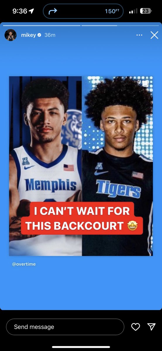 Incoming Memphis 4-star freshman Mikey Williams posted this on his IG story a bit ago 🤔