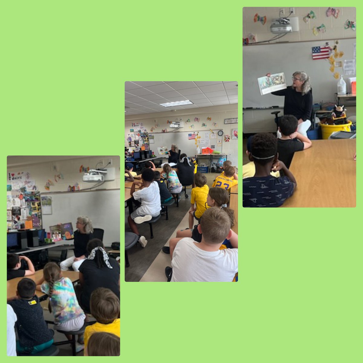 fmteducare's tweet photo. Ms. Kathy read some monster books to us 📚💚 #ReadToUs #SheIsAGreatReader #SheIsHelpingUsWithOurSummerReadingGoals #WhereTheWildThingsAre #MonsterTrouble #TheColorMonster #TheSillyHauntedHouse #ThanksMsKathy ❤️ @kathybrucehall https://t.co/TUY1xqtGa7
