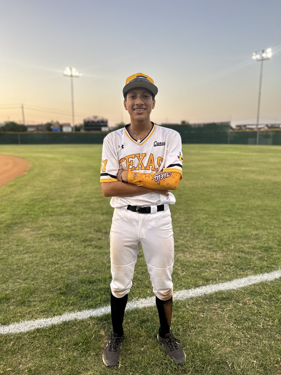 FiveToolSTX's tweet photo. F:@TheCanesSW 2026 Canty 5, Action 15U Black 0
PoG: Andres Uzcategui 1-3, 3B, RBI, 2R
Pitcher: @Roccouniversal 5 IP, 4K, 4H, 0 ER https://t.co/63gdH3zA9x