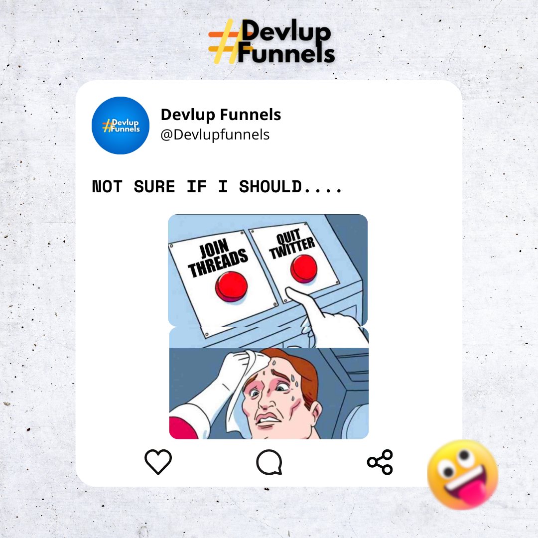 DevlupFunnels's tweet photo. Which path will you choose? 🔗
Website: https://t.co/X2VXrrwaVA

#devlupfunnels #marketing #tips #digitalmarketing #linkedin #instagram #facebook #ThreadApp #ThreadStories #ThreadedConversations #ConnectThroughThreads #GlobalThread #twitter #twitterstories #elonmusk #meta #mark https://t.co/2OwHNbAPNn