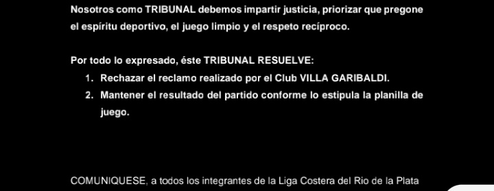 Y como dijo un amigo villero por ahí el otro día... las reglas, son las reglas 🫡