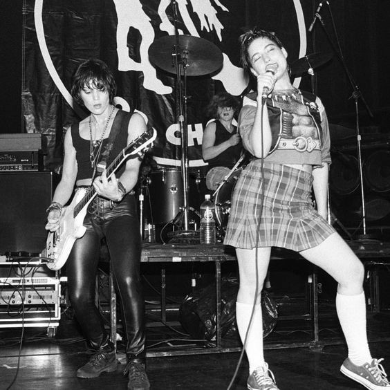 Punkrock History on Twitter "Joan Jett performing with Kathleen Hanna