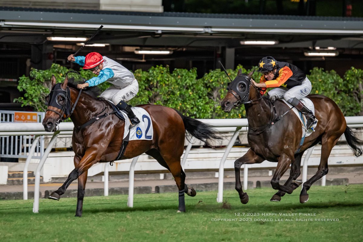 LeeMingDonald's tweet photo. 12.7.2023 Happy Valley Finale
Race 6 Class 4 1200m
Togepi @HugeBowman @BeverlyMillar10 @dommillard1 
#HKracing #HorseRacing #Jockey #HorseRacingPhotography #HappyValley #HappyWednesday #競馬 #競馬写真 https://t.co/8scQCX4No1