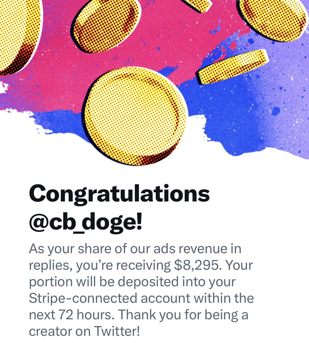 cb_doge's tweet photo. #CreateOnTwitter 

If you're a Blogger, Twitter is the place to be.

If you're a Podcaster, Twitter is the place to be.

If you're a Writer, Twitter is the place to be.

If you're a Memer, Twitter is the place to be.

If you're an Influencer, Twitter is the place to be.

If you're a Photographer, Twitter is the place to be.

If you're an Artist, Twitter is the place to be.

If you're a Shitposter, Twitter is the place to be.

If you're a Gamer, Twitter is the place to be.

If you're a Video Creator, Twitter is the place to be.

Twitter is the place to be when it comes to being a creator. You can make a living off it. Twitter's goal is to maximize creator prosperity 💸

Grateful 🙏 @elonmusk @lindayacc @Twitter
